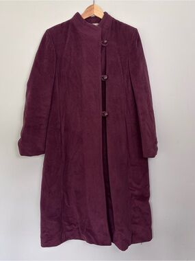 Vintage KISH-MER Cedarhurst Classics Cashmere Robe-Women's Size M/L-Burgundy